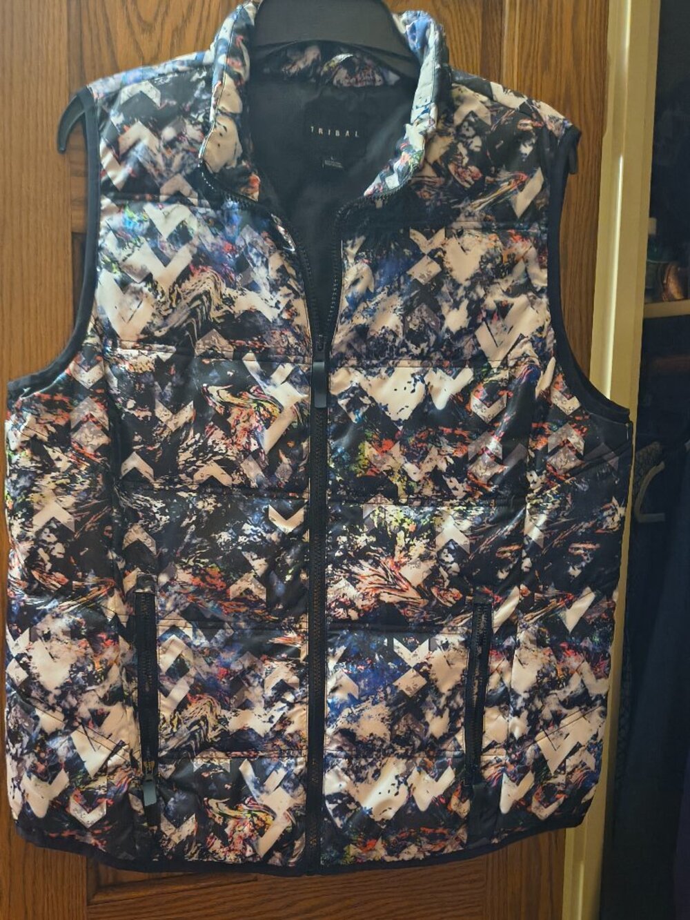 Tribal Puffer Vest New